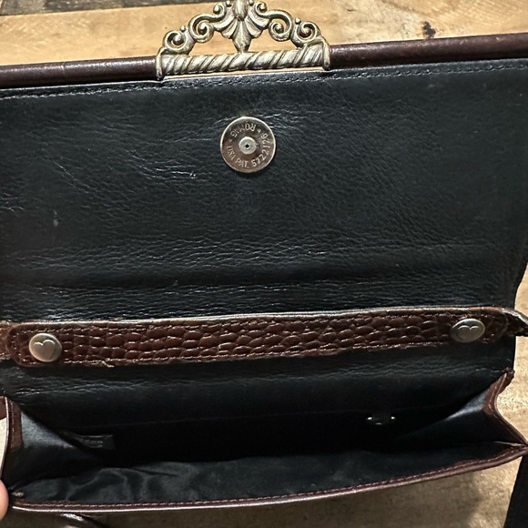 Brighton Leather Croc Embossed Crossbody - Picture 7 of 10